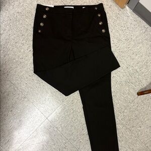 Brand New Black Button-Detail Pants